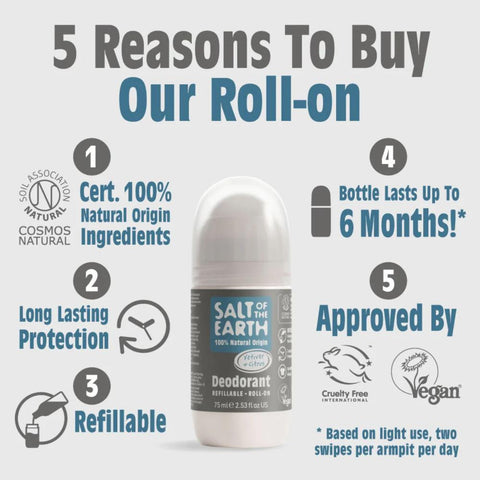 Salt of the Earth Vegan Αποσμητικό Roll-On- Vetiver/Citrus