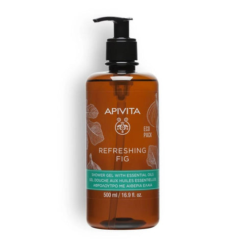 Apivita Shower Gel Refreshing Fig Αφρόλουτρο με Αιθέρια Έλαια