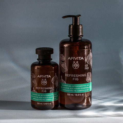 Apivita Shower Gel Refreshing Fig Αφρόλουτρο με Αιθέρια Έλαια
