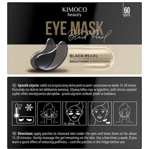 KIMOCO beauty-Μάσκα Ματιών για Λάμψη και Λείανση με Εκχύλισμα Μαύρης Πέρλας