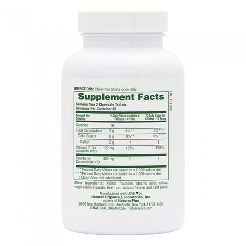 NaturesPlus Ultra Chewable Cranberry®