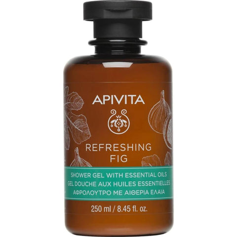 Apivita Shower Gel Refreshing Fig Αφρόλουτρο με Αιθέρια Έλαια