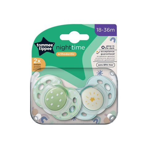 Tommee Tippee Orthodontic Nighttime Soothers 18-36