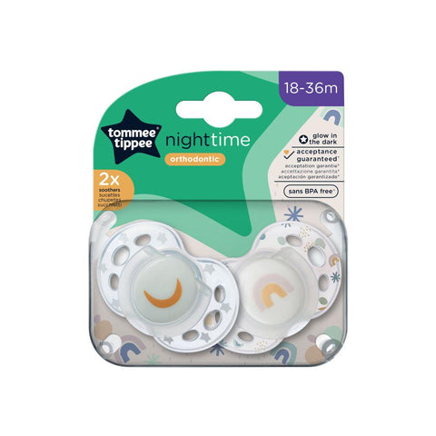 Tommee Tippee Orthodontic Nighttime Soothers 18-36