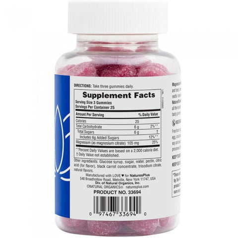 Natures Plus Gummies Magnesium Citrate 105mg