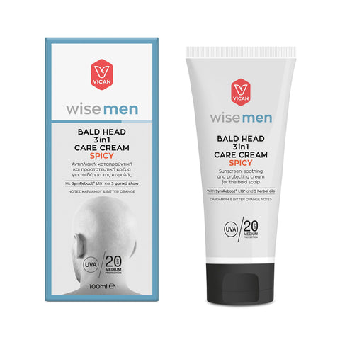 Vican Wise Men Bald Head 3in1 Care Cream Spicy SPF20