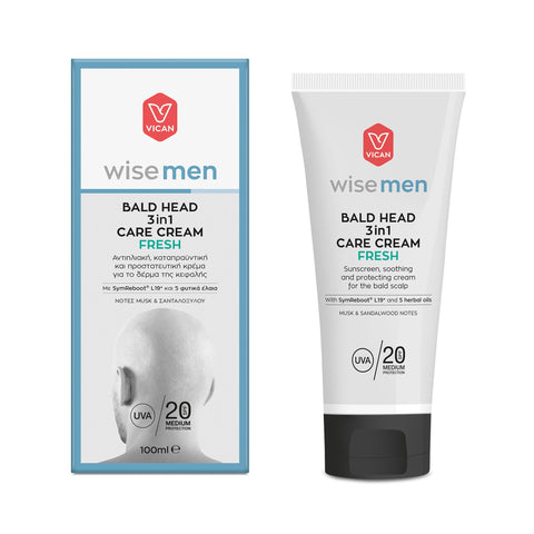 Vican Wise Men Bald Head 3in1 Care Cream Fresh SPF20