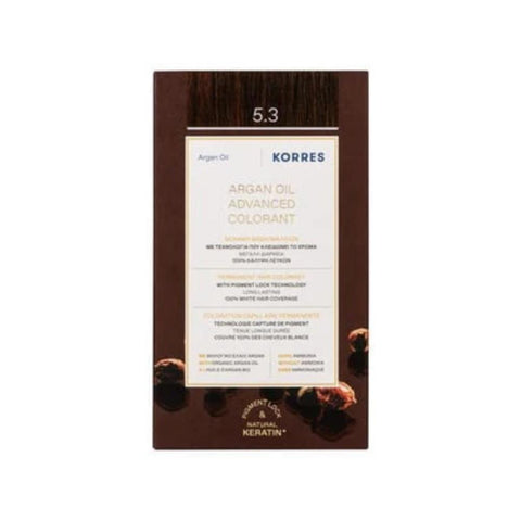 Korres Argan Oil Advanced Colorant 5.3 Καστανό Ανοιχτό Μελί/Honey Light Brown