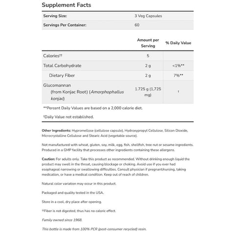 Now Glucomannan 575mg from Konjac Root