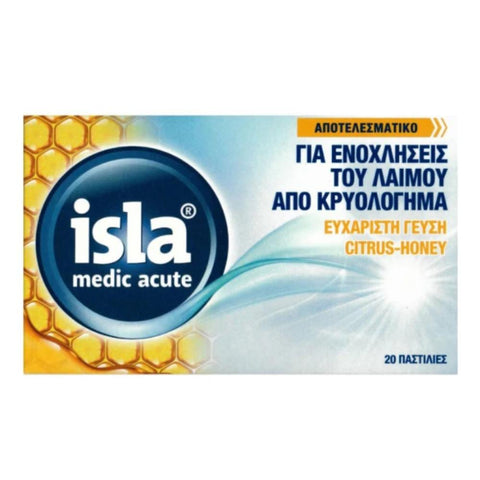 Isla Medic Acute Citrus Honey 20 παστίλιες