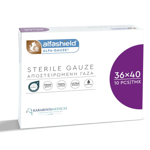 Alfashield Sterile Gauze 36x40 Αποστειρωμένες Γάζες