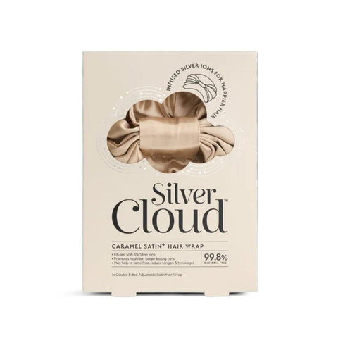 Silver Cloud Satin Hair Wrap