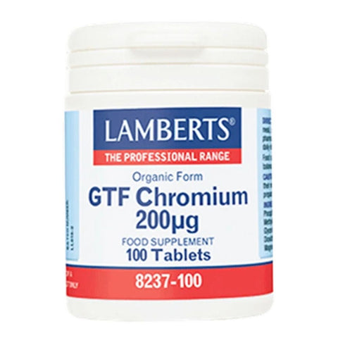 Lamberts GTF Chromium 200μg, 100 Tabs