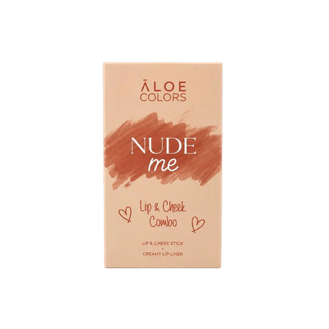 Aloe Colors Nude Me Lip & Cheek Combo-NEW