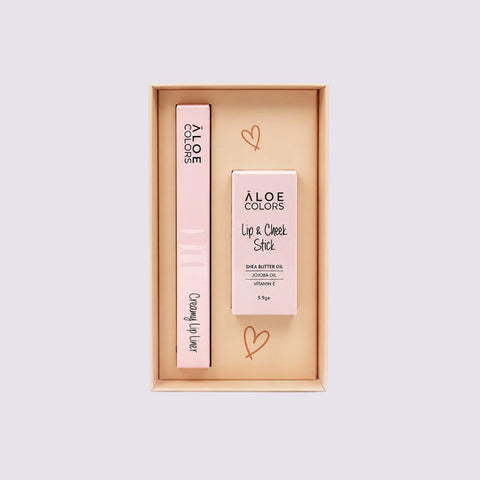 Aloe Colors Nude Me Lip & Cheek Combo-NEW