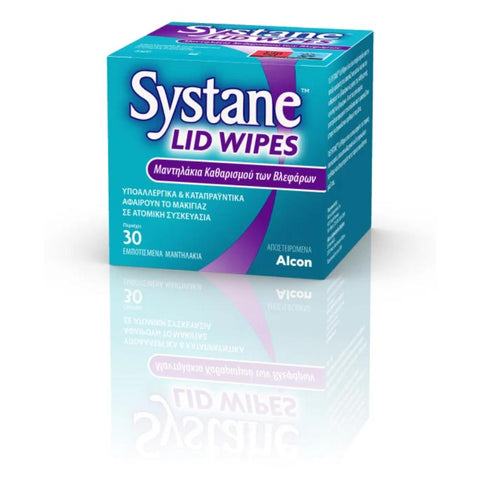 Systane Lip Wipes Μαντηλάκια Καθαρισμού των Βλεφάρων