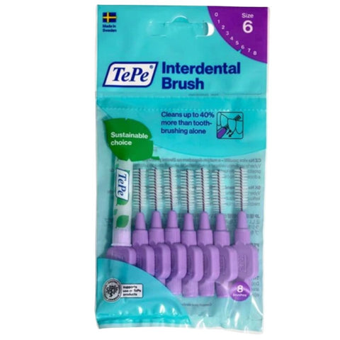 TePe Interdental Brush No6 Μεσοδόντια Βουρτσάκια Μωβ