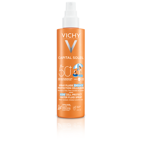 Vichy CAPITAL SOLEIL Kids Cell Protect Water Fluid Αντηλιακό Σπρέι SPF50+,200ml
