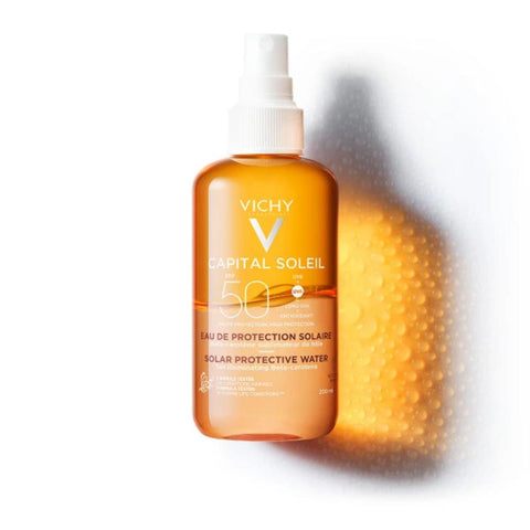 Vichy Capital Soleil Αντηλιακό Νερό Water Spray SPF50 - Για Λαμπερό Μαύρισμα
