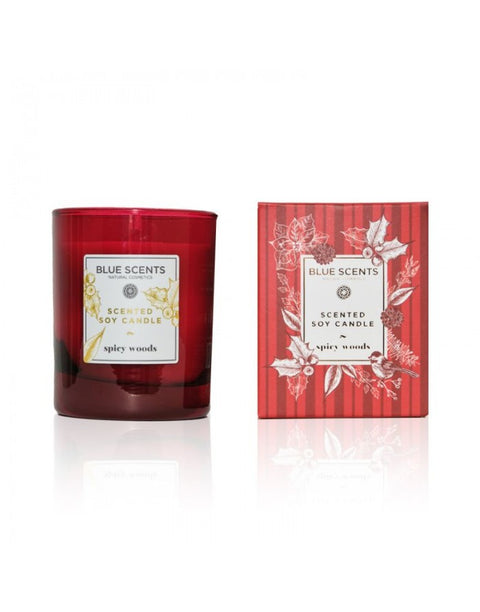 Blue Scents Scented Soy Candle Spicy Woods