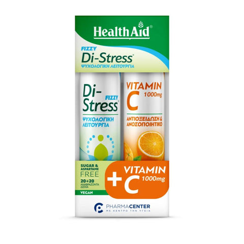 Health Aid Di-Stress Fizzy + Vitamin C 1000mg