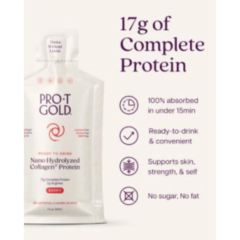 ProT GOLD Liquid Protein Συμπυκνωμένο Συμπλήρωμα Διατροφής Πρωτεϊνών με Γεύση Βατόμουρο