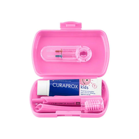 Curaprox Kids Pink Travel Set