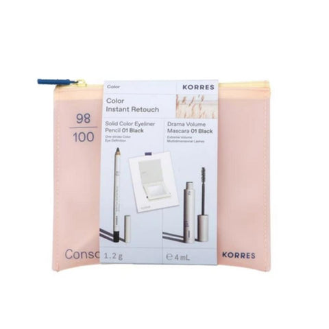 Korres Color Instant Retouch Black Eyeliner Pencil & Drama Volume Mascara