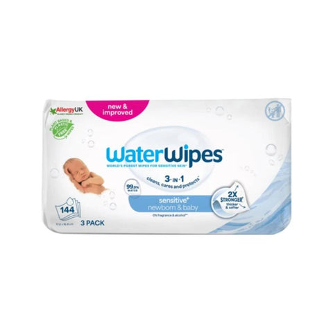 WaterWipes Sensitive+ Πακέτο Προσφοράς 3x48 Μαντηλάκια