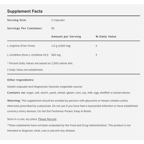 Now Sports Arginine & Ornithine Amino Acids