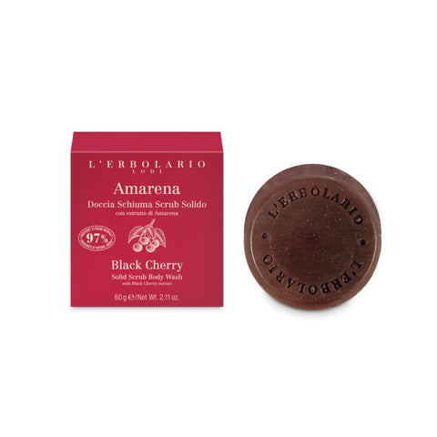 L'Erbolario Amarena Black Cherry Solid Scrub Body Wash