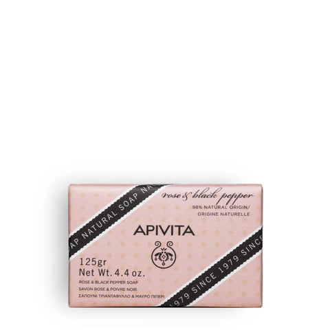 Apivita Rose & Black Pepper Natural Soap