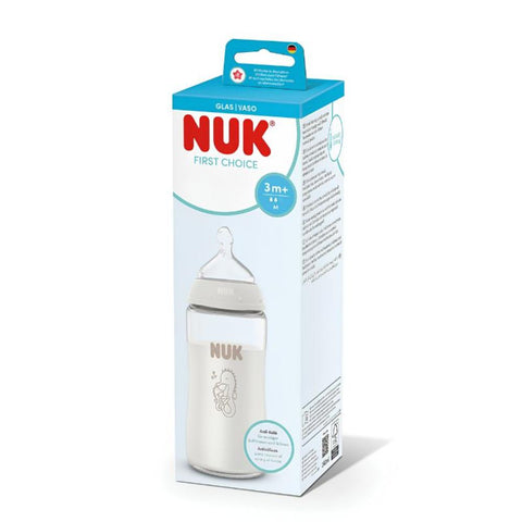 NUK First Choice Glass Bottle M Flow 3m+