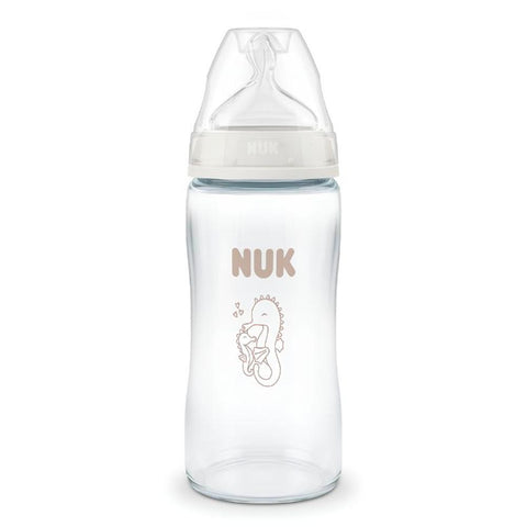 NUK First Choice Glass Bottle M Flow 3m+