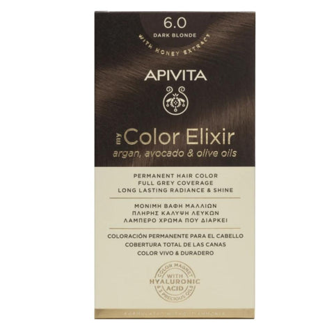 Apivita my Color Elixir Μόνιμη Βαφή Μαλλιών 6.0 Ξανθο Σκούρο/Dark Blonde