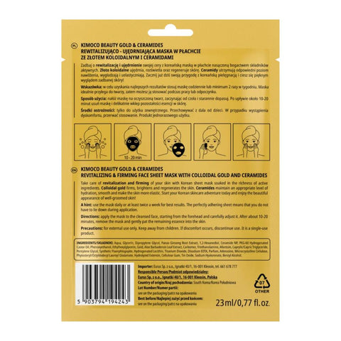 KIMOCO beauty Revitalizing & Firming Gold Mask