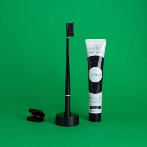 Piuma Carbon Whitening Perfect Black Gift Set
