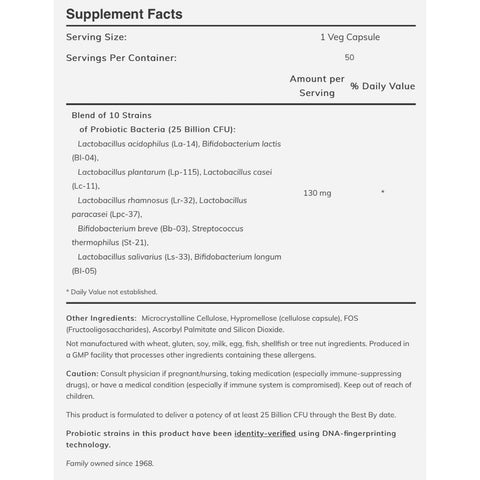 Now Probiotic-10™ 25 Billion 10 Probiotic Strains