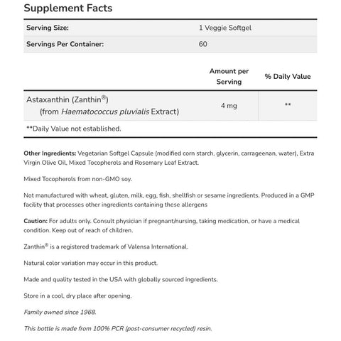 Now Astaxanthin 4mg