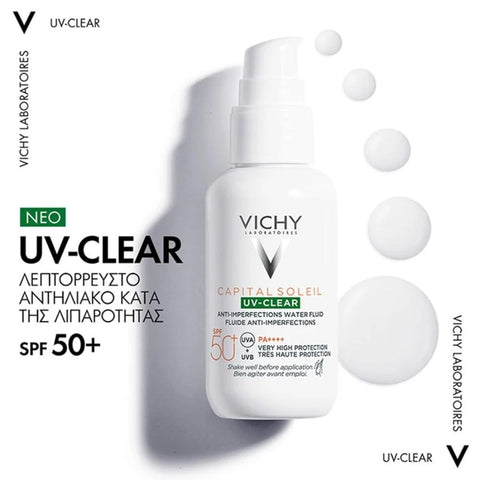 Vichy Capital Soleil UV Clear Sunscreen for Oily Skin SPF50+
