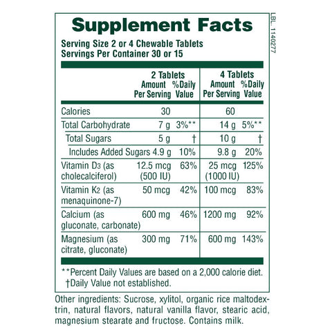 NatuesPlus CAL/MAG/VITD3 Chewable Tablets