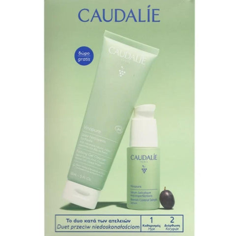 Caudalie Vinopure Cleanser & Serum Duo Κατά των Κιληδων-Limited Edition
