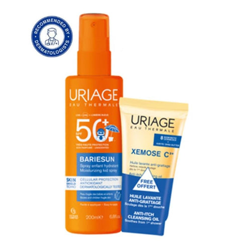 Uriage Bariesun Moisturizing Kid Spray SPF50+ & Xemose Cleansing Oil