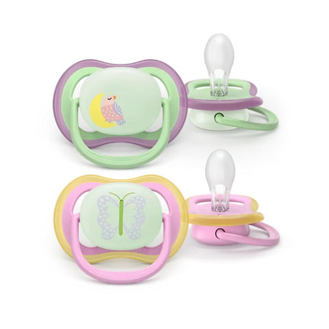 Philips Avent Ultra Air Nighttime Girl Soother 6-18m
