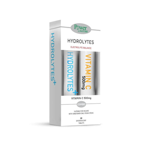 Power of Nature Hydrolytes Stevia 20s & VIT C 500mg 20s