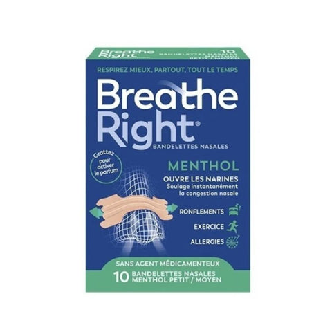 Breathe Right-Ρινικες Ταινίες Μεσαίο Μέγεθος με Μενθολη