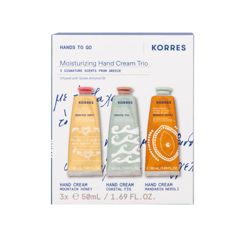 Korres Hands To Go-Moisturizing Hand Cream Trio - Limited Edition