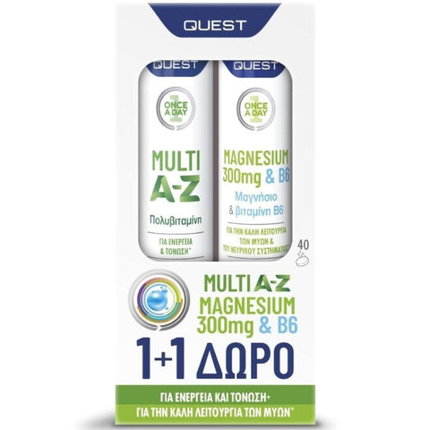 Quest Multi A-Z με Δωρο Magnesium 300mg & B6