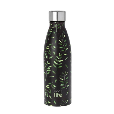 Eco Life Olive Μεταλλικό Ανοξείδωτο Μπουκάλι Θερμός