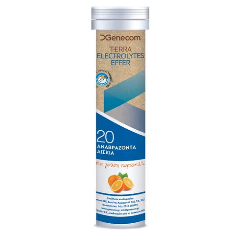 Genecom Terra Electrolytes Effer με Γεύση Πορτοκάλι 20αναβ.δισκ.